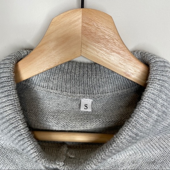 ⭐️2/$35⭐️ Grey Mock Neck Lightweight Knit Sweater - Picture 5 of 8